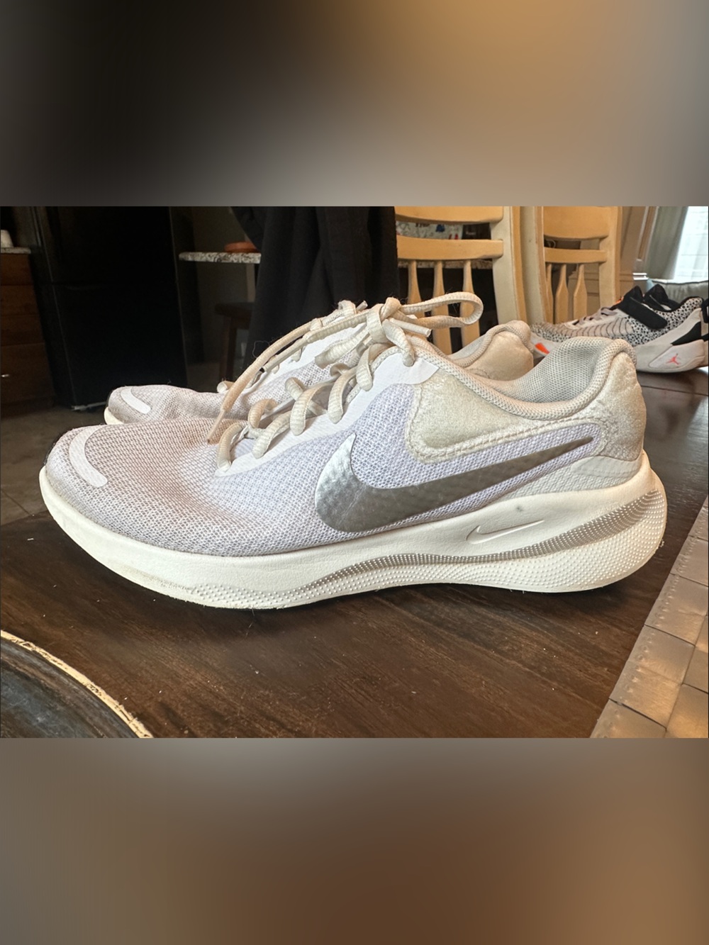 Nike Revolve Women's Light Gray and White Running Sneakers